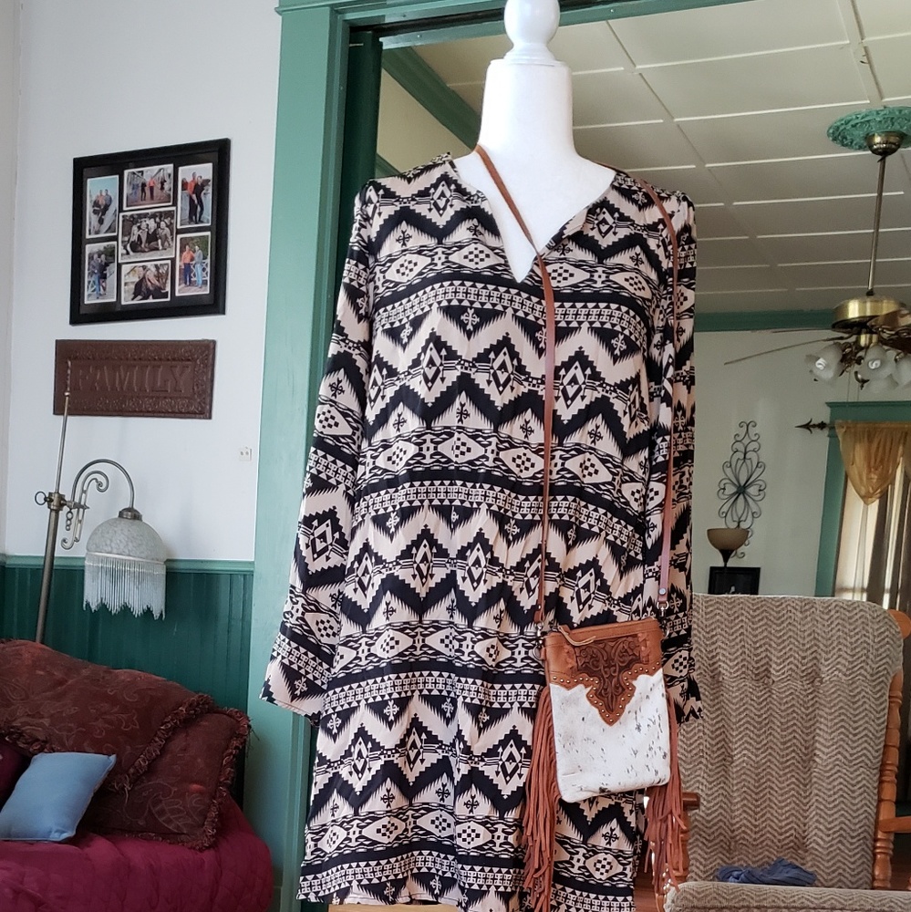 Boutique Aztec Dress by Brenda's